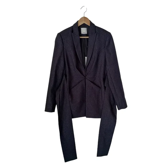 Acler Miller Wrap Belted Blazer Tweed New Women's Jacket Size 8